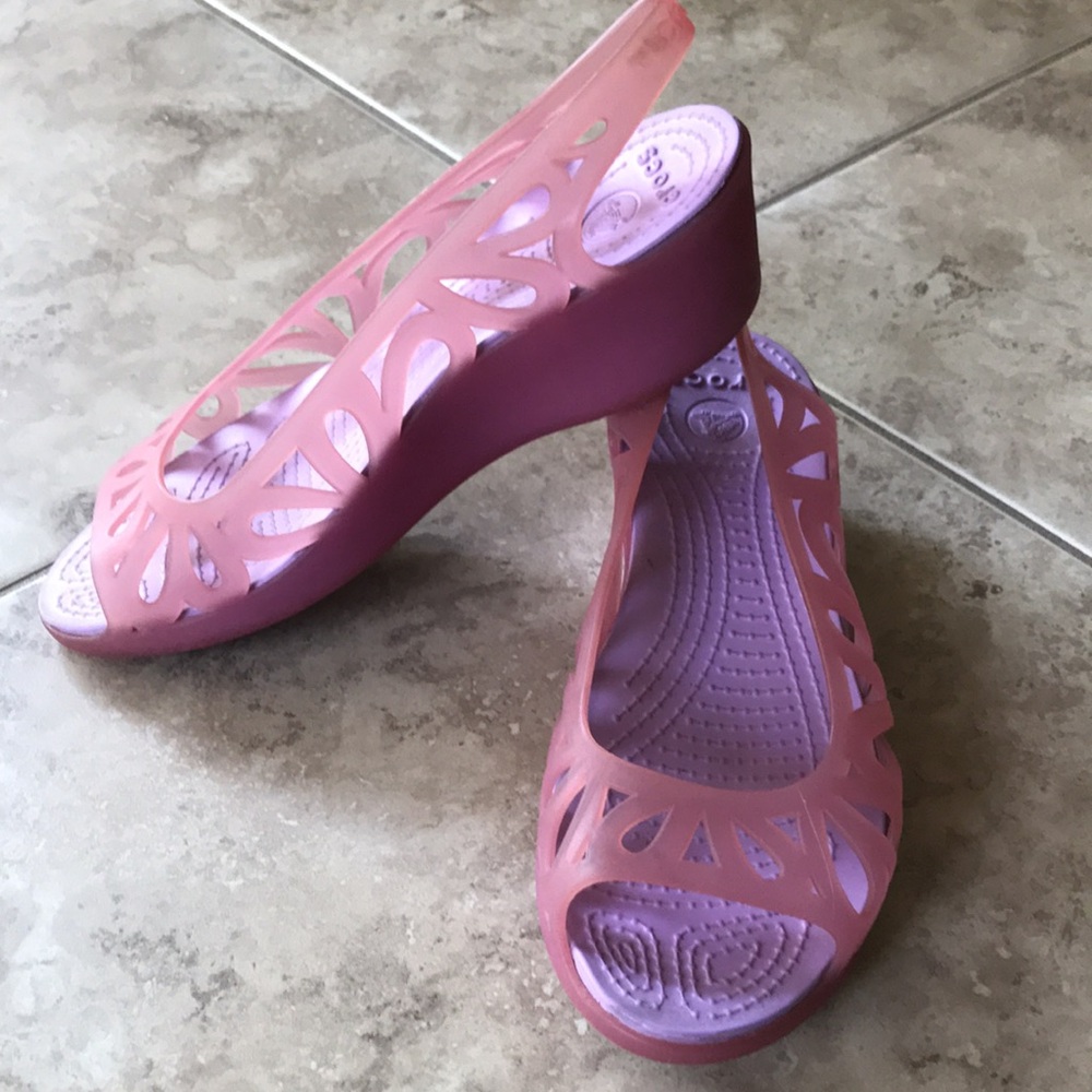 Crocs Adrina III Slingback Mini Wedge Jelly Sandals Women’s Size 7